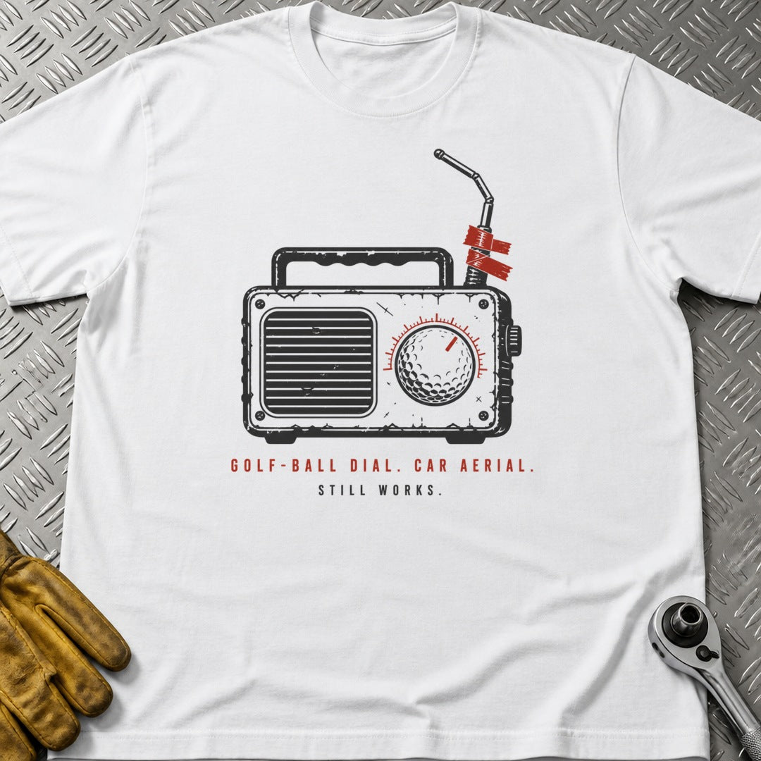 Car Aerial Radio t-shirt flat lay