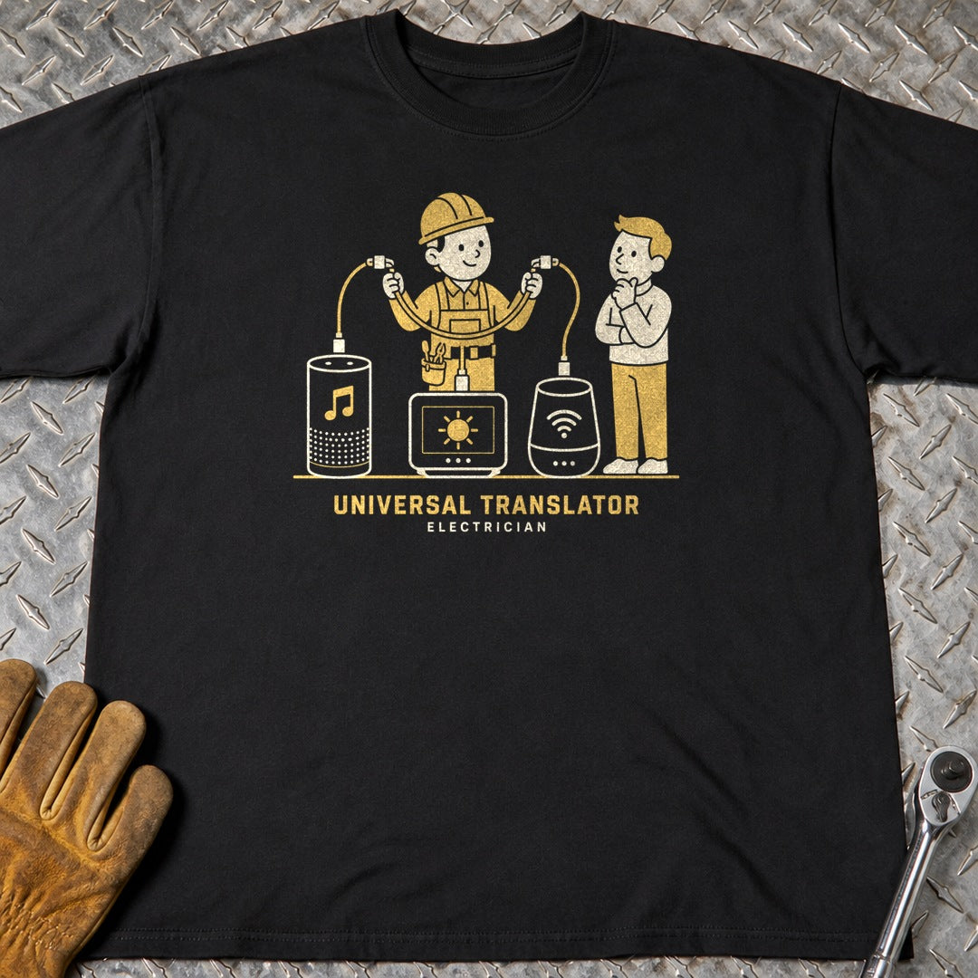 Translator t-shirt flat lay