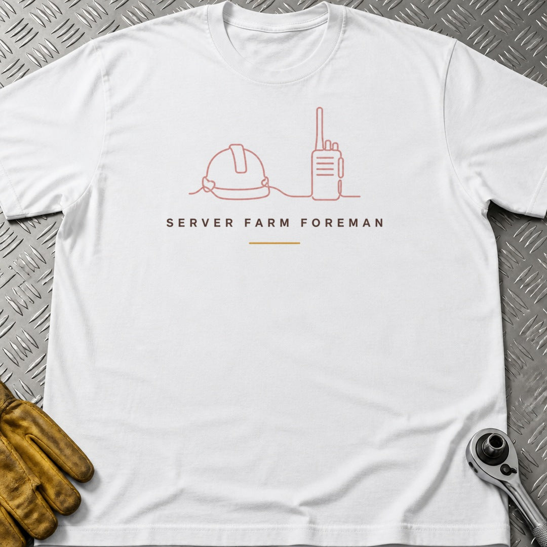Farm Foreman t-shirt flat lay