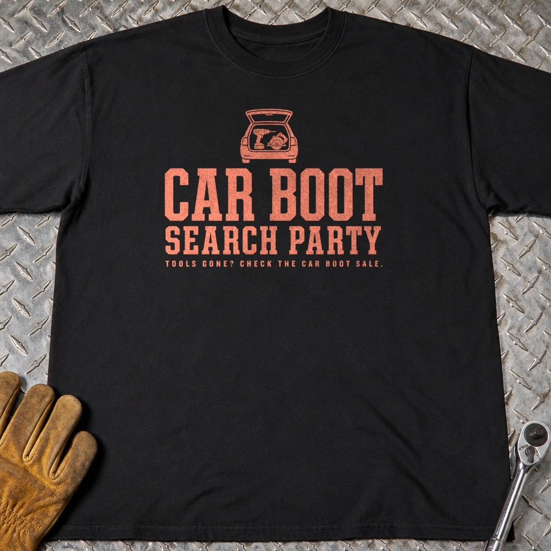 Car Boot t-shirt flat lay