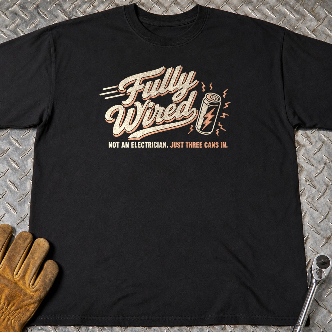 Fully Wired t-shirt flat lay