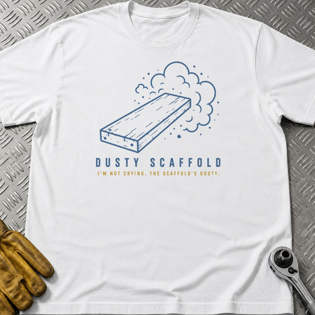 Dusty Scaffold t-shirt flat lay