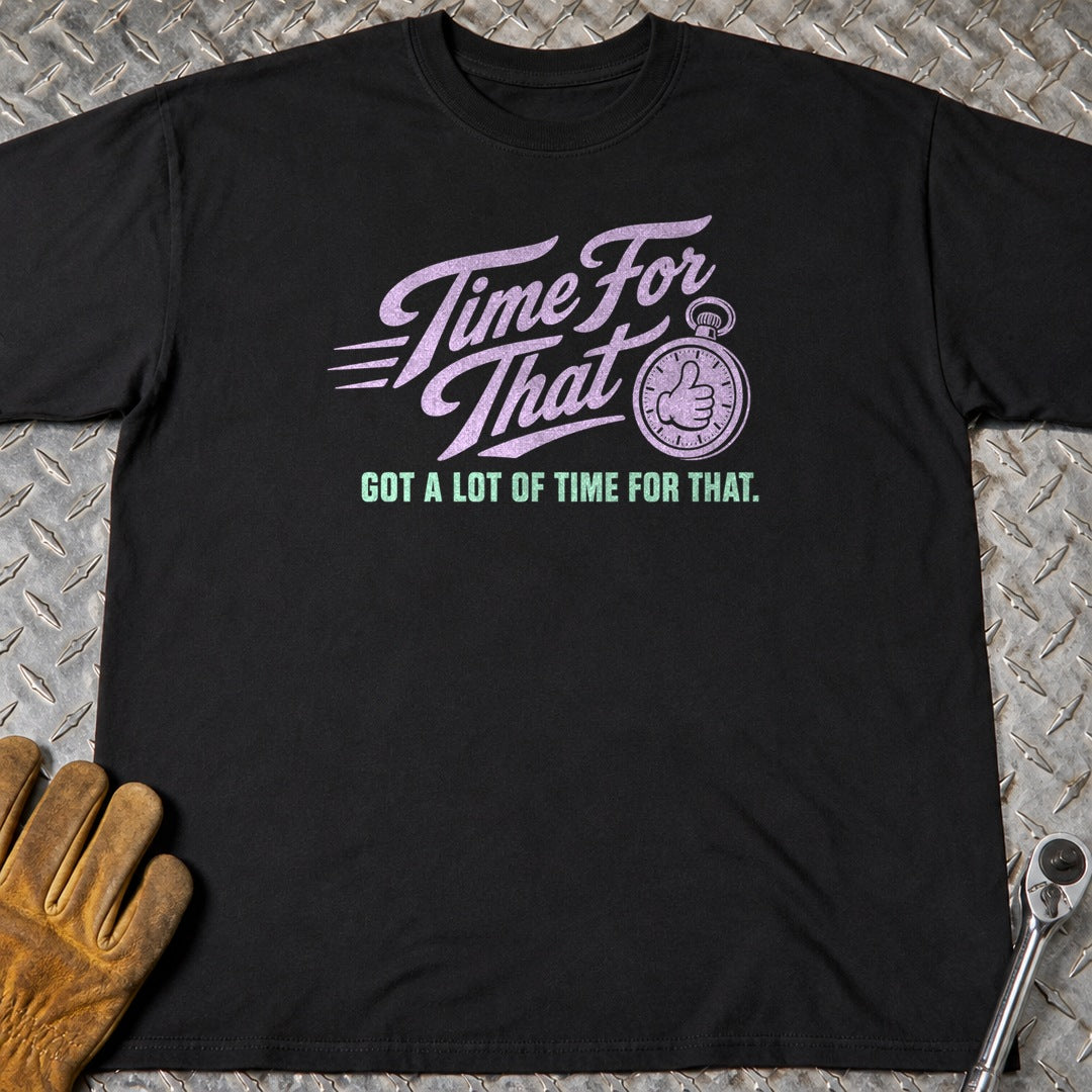 Time For That t-shirt flat lay