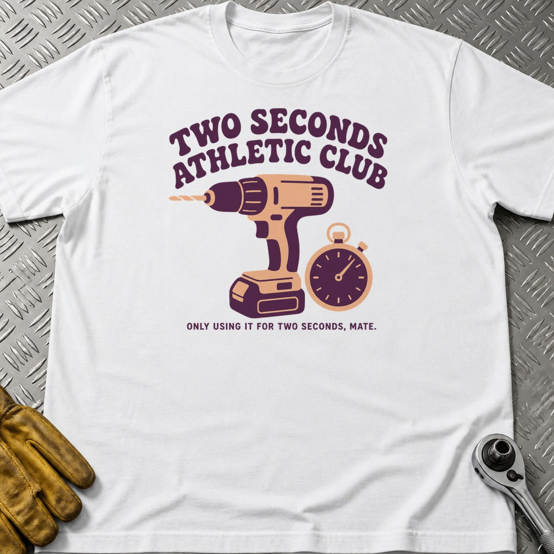 Two Seconds t-shirt flat lay