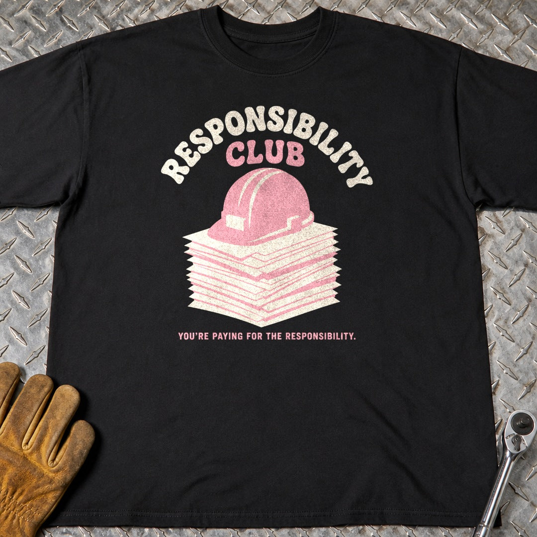 Responsibility t-shirt flat lay