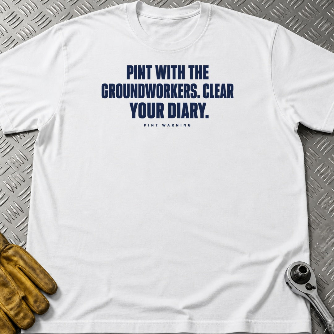 Pint Warning t-shirt flat lay