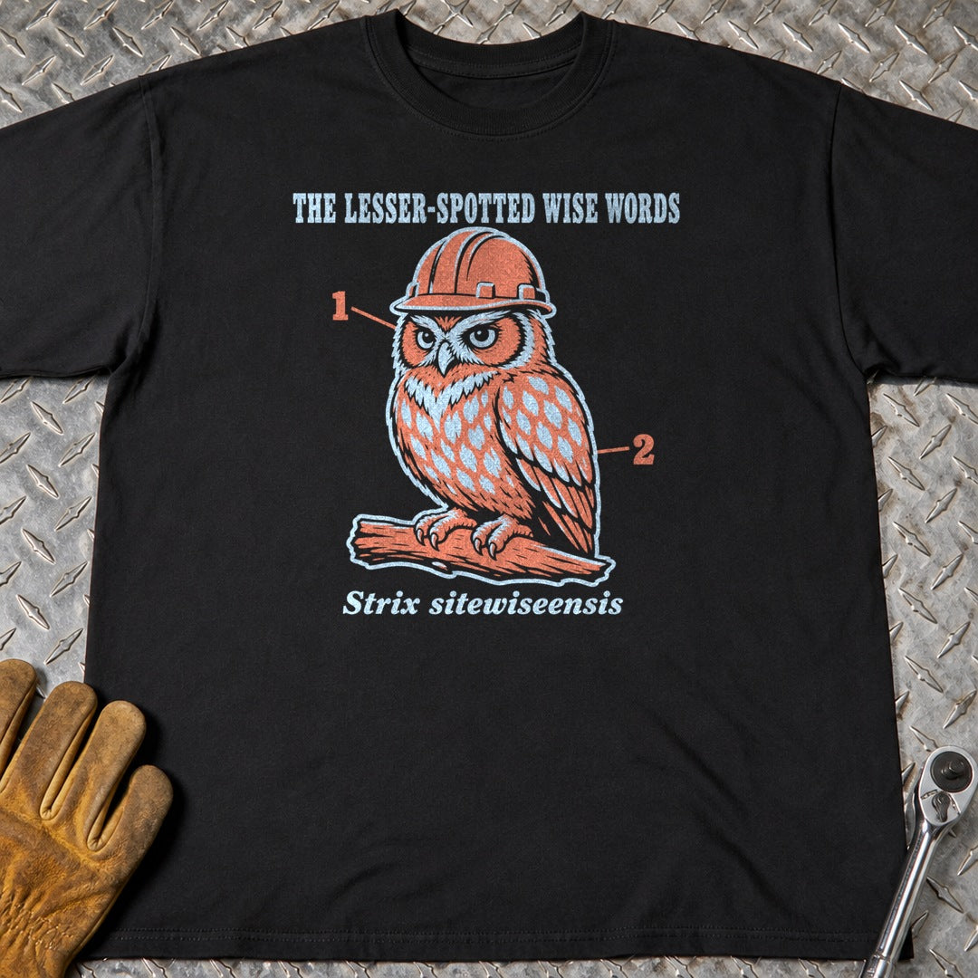 Wise Words t-shirt flat lay