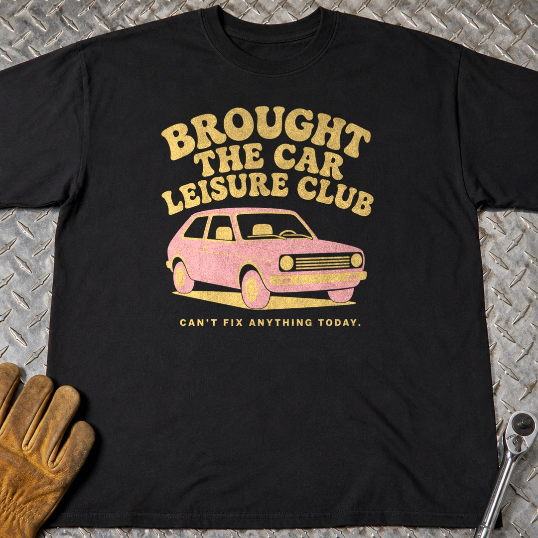 Brought The Car t-shirt flat lay