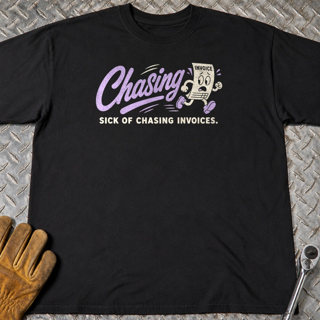Chasing t-shirt flat lay