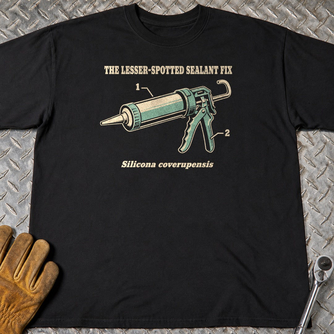 Sealant Fix t-shirt flat lay