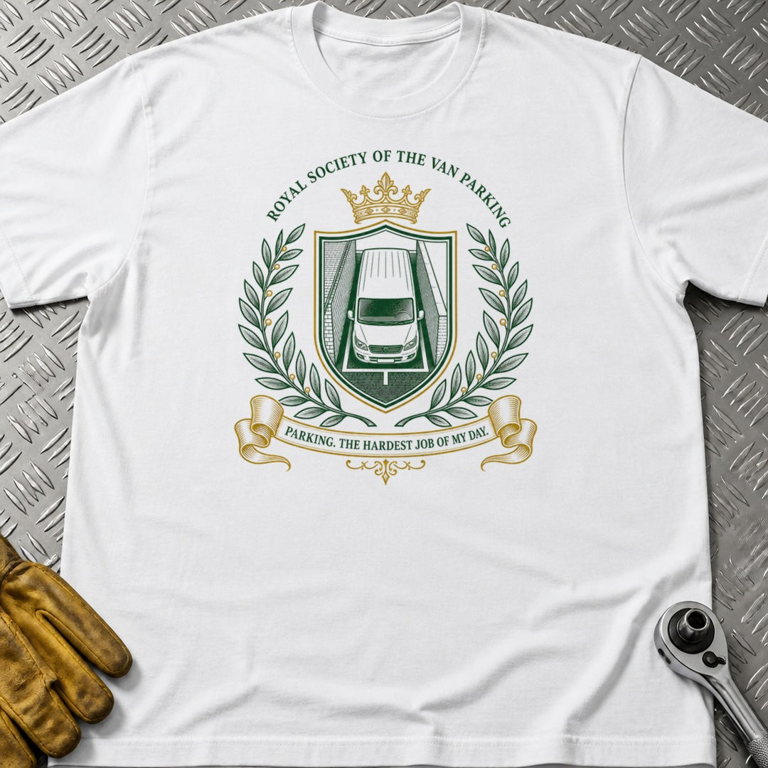 Van Parking t-shirt flat lay