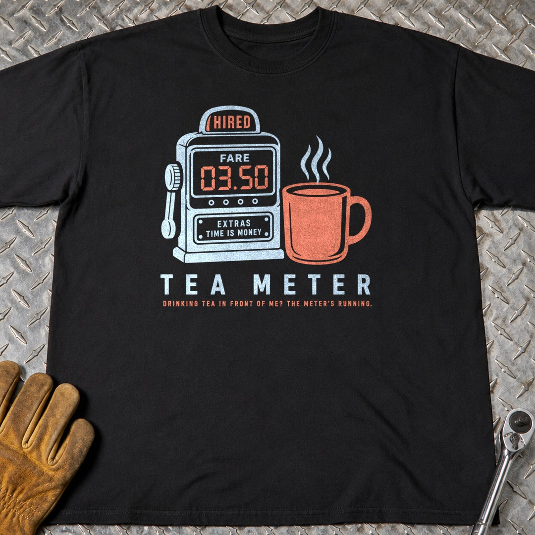 Tea Meter t-shirt flat lay