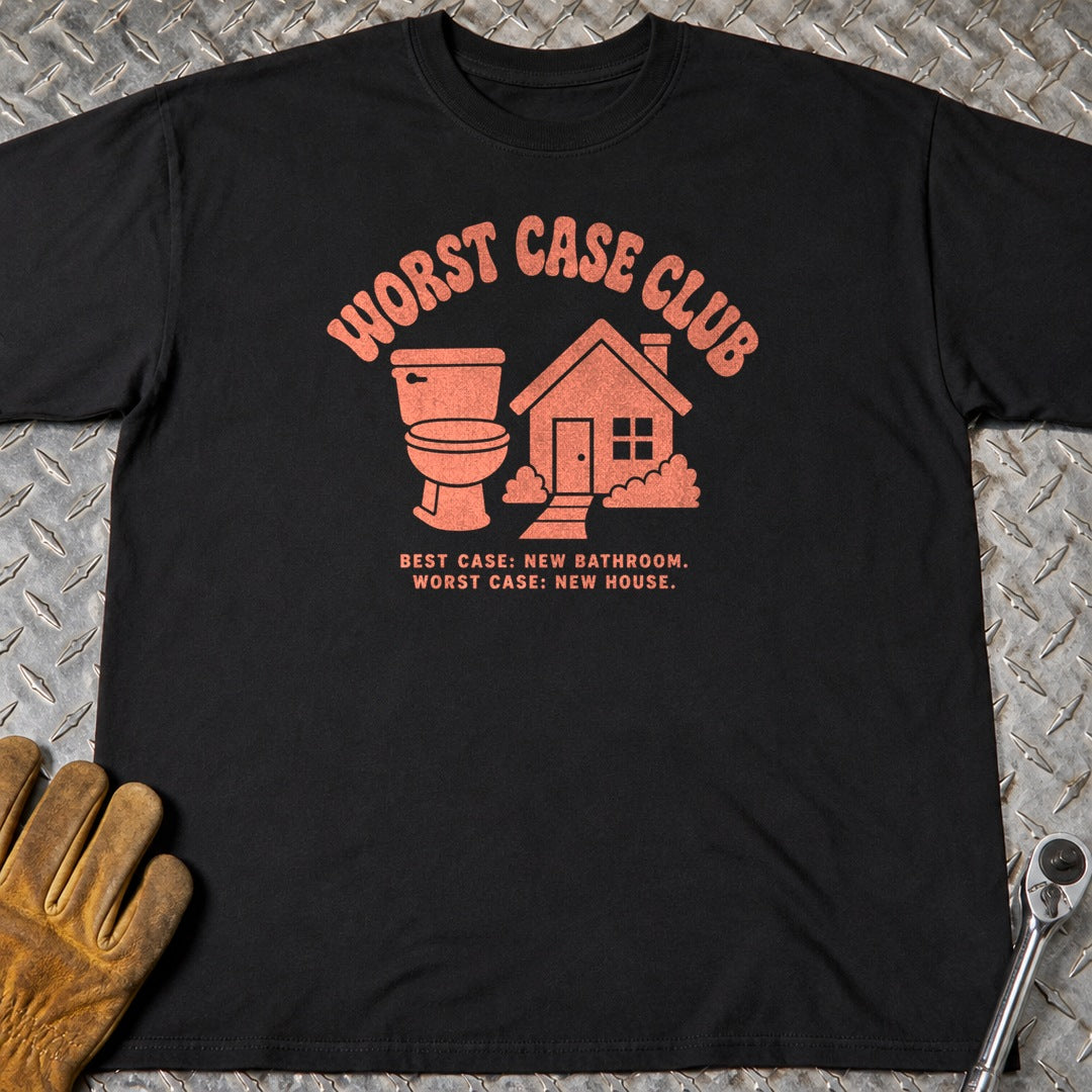 Worst Case t-shirt flat lay