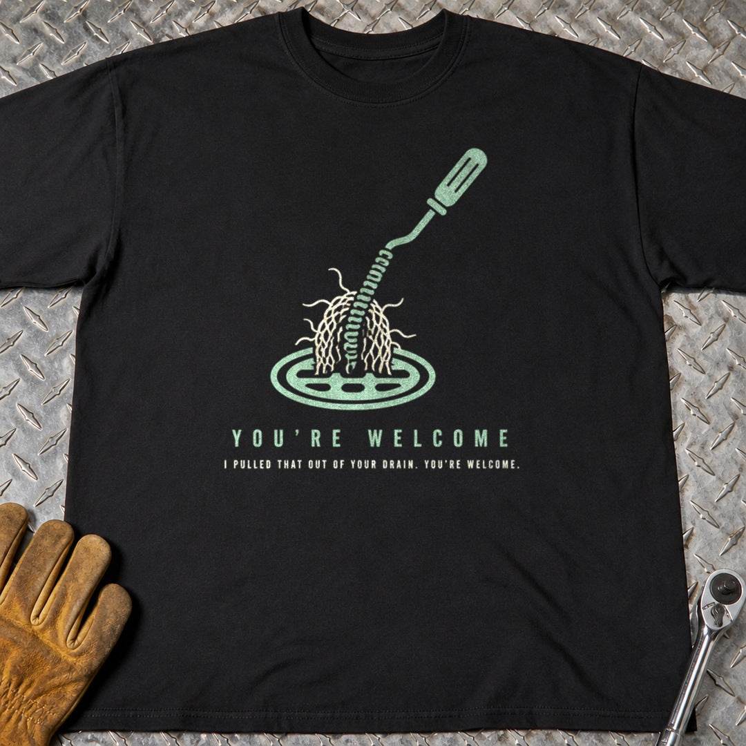 You're Welcome t-shirt flat lay