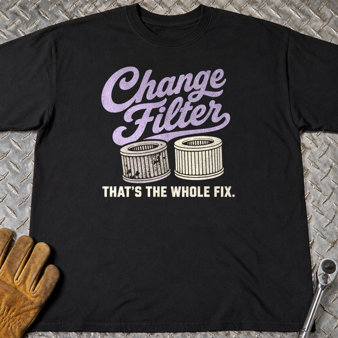 Change Filter t-shirt flat lay