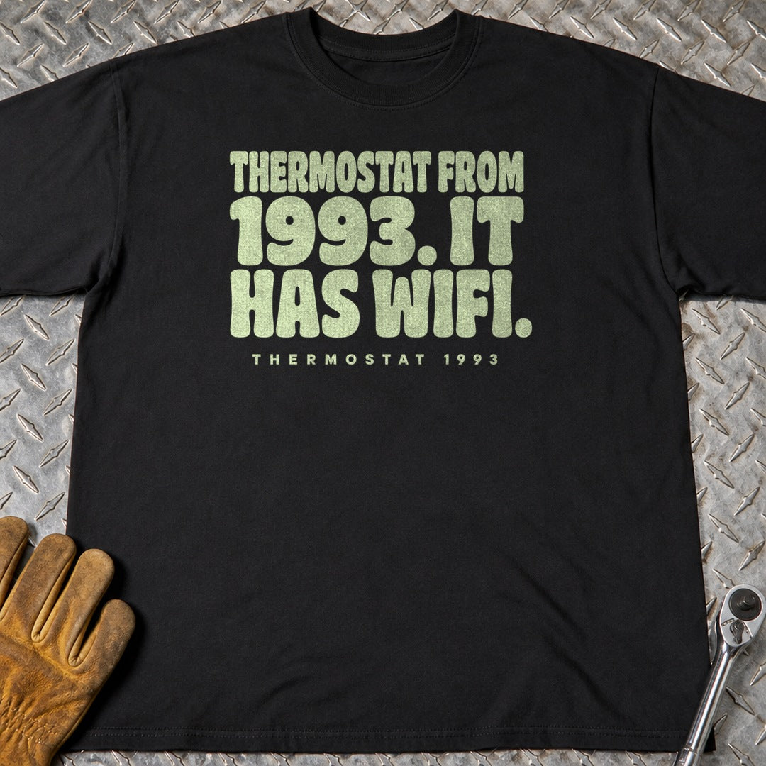 1993 Thermostat t-shirt flat lay