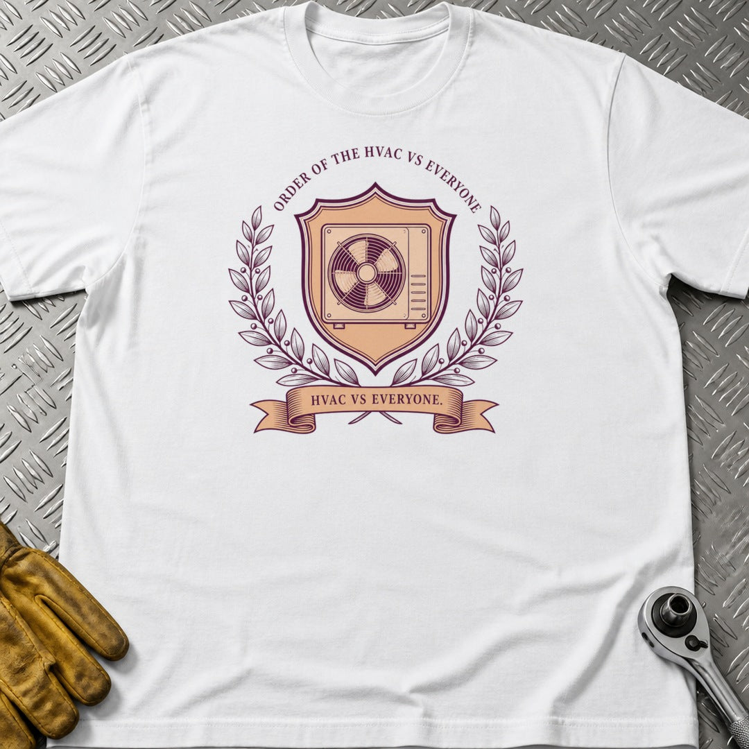 HVAC vs Everyone t-shirt flat lay