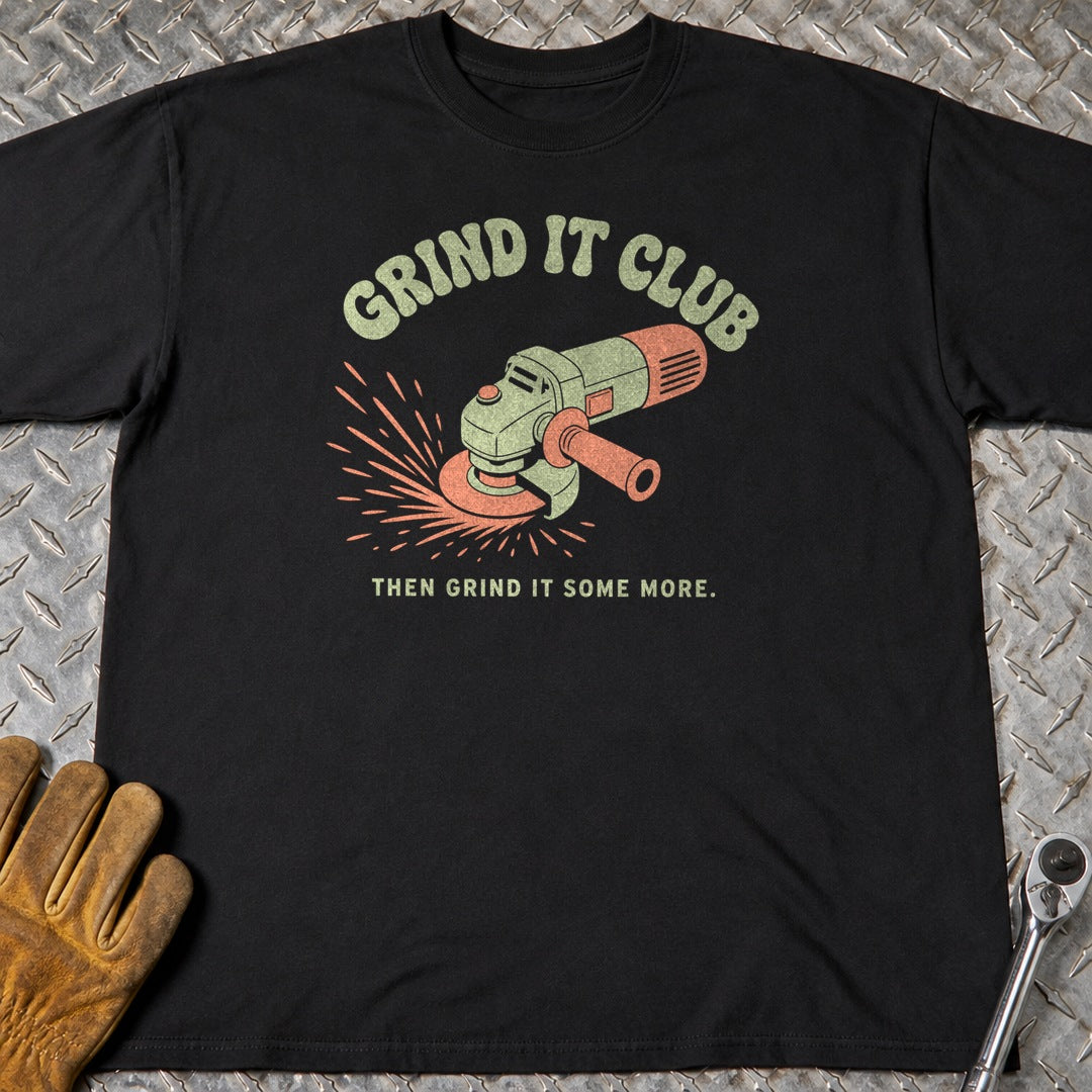 Grind It t-shirt flat lay