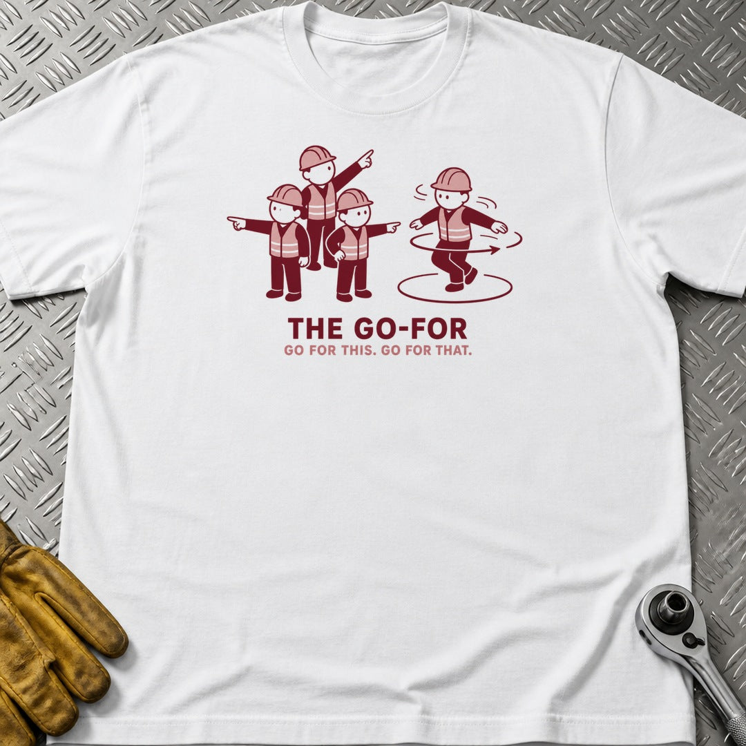 The Go-For t-shirt flat lay