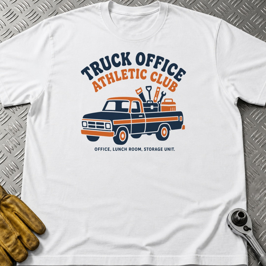 Truck Office t-shirt flat lay