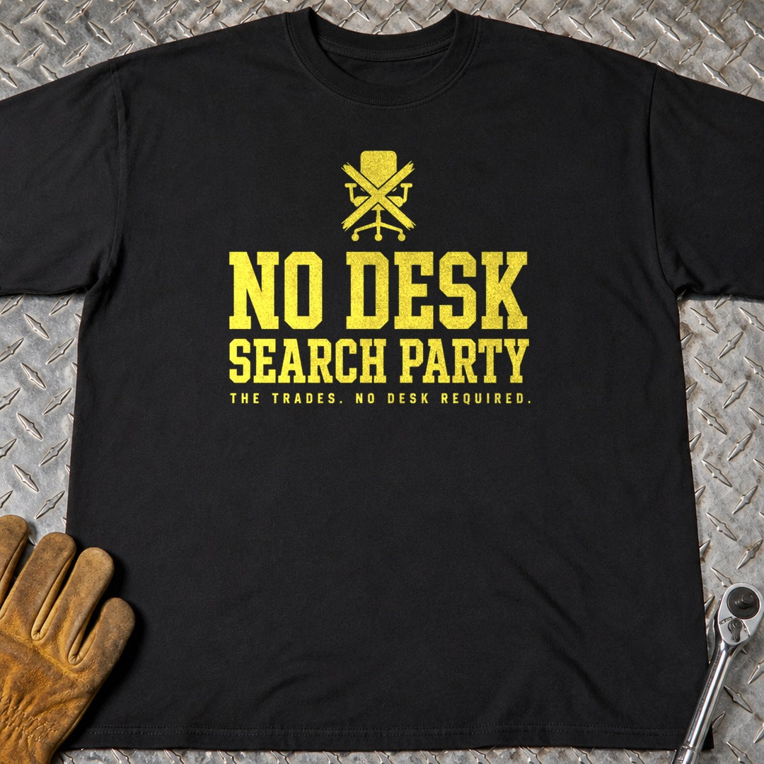 No Desk t-shirt flat lay