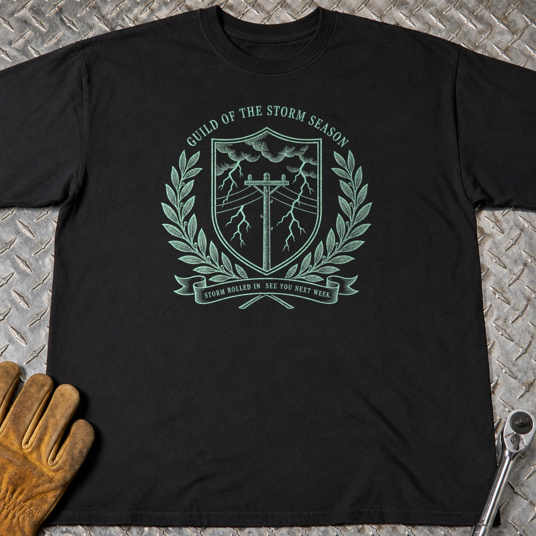 Storm Season t-shirt flat lay