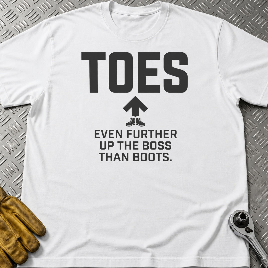 Toes t-shirt flat lay