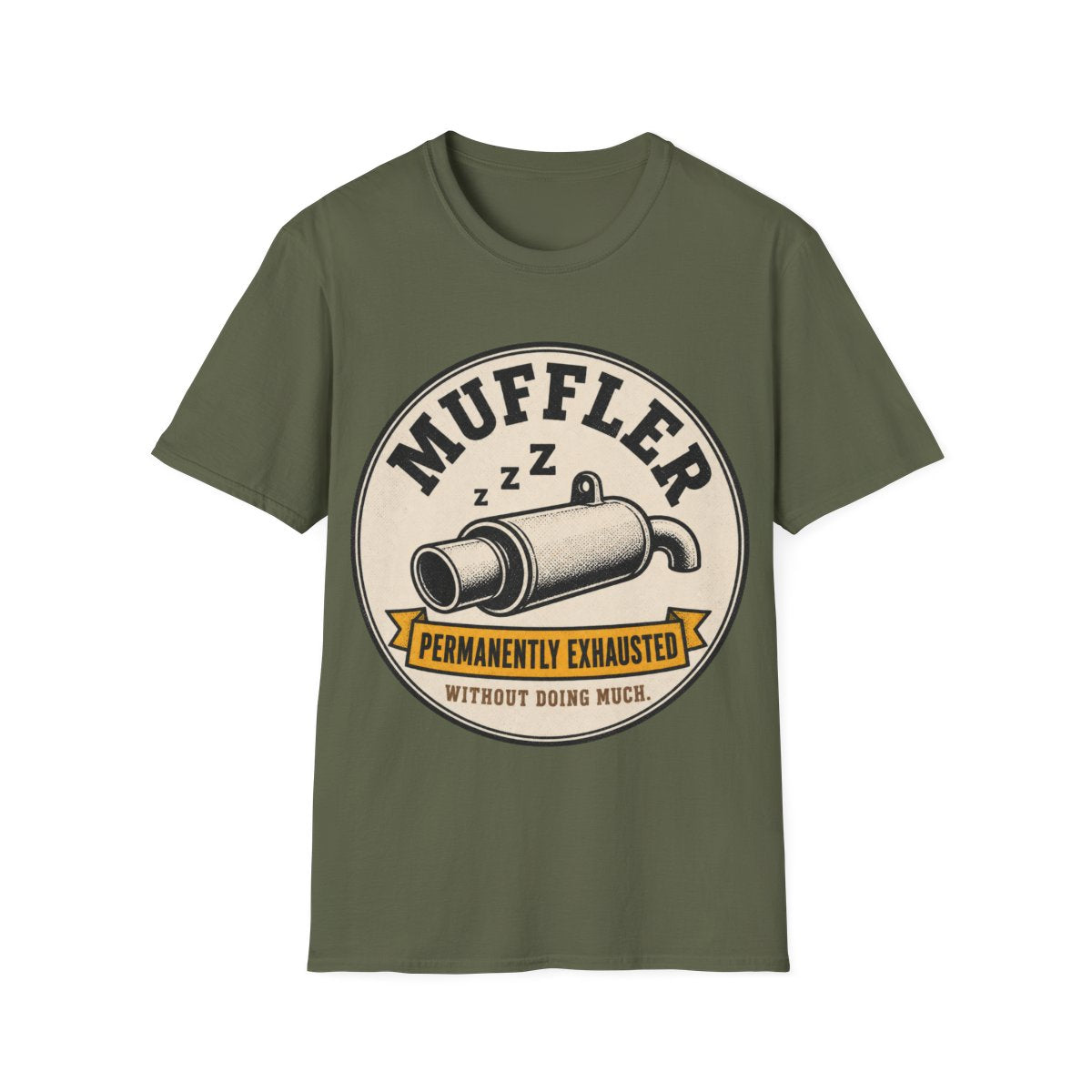 Muffler T-shirt in Military Green